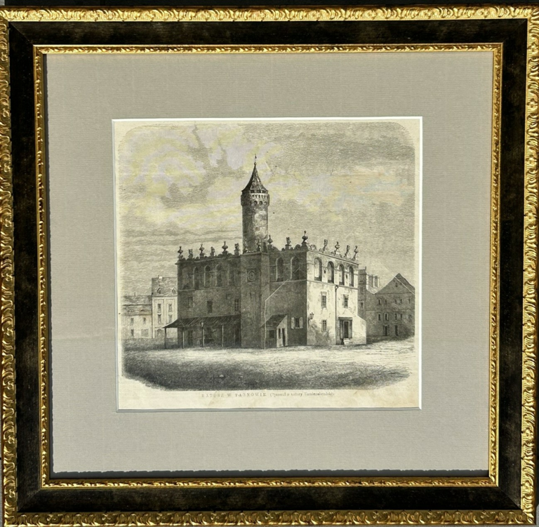 Tarnów, Ratusz. Alfred Kamienobrodzki (drzeworyt)
